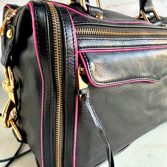 Rebecca Minkoff Black and Pink Shoulder Bag - Picture 4 of 16